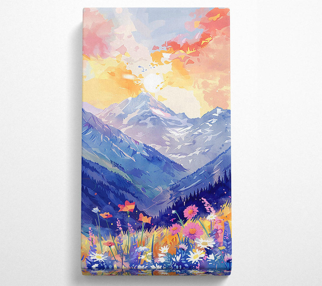  A Canvas Print of Blue Mountain Sunset Canvas Print