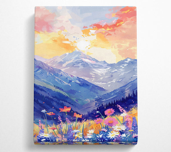  A Canvas Print of Blue Mountain Sunset Canvas Print