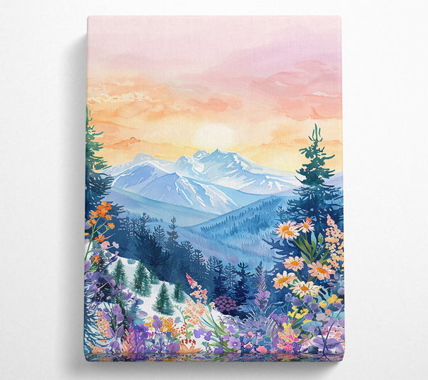  A Canvas Print of Blue Mountain Bloom Canvas Print