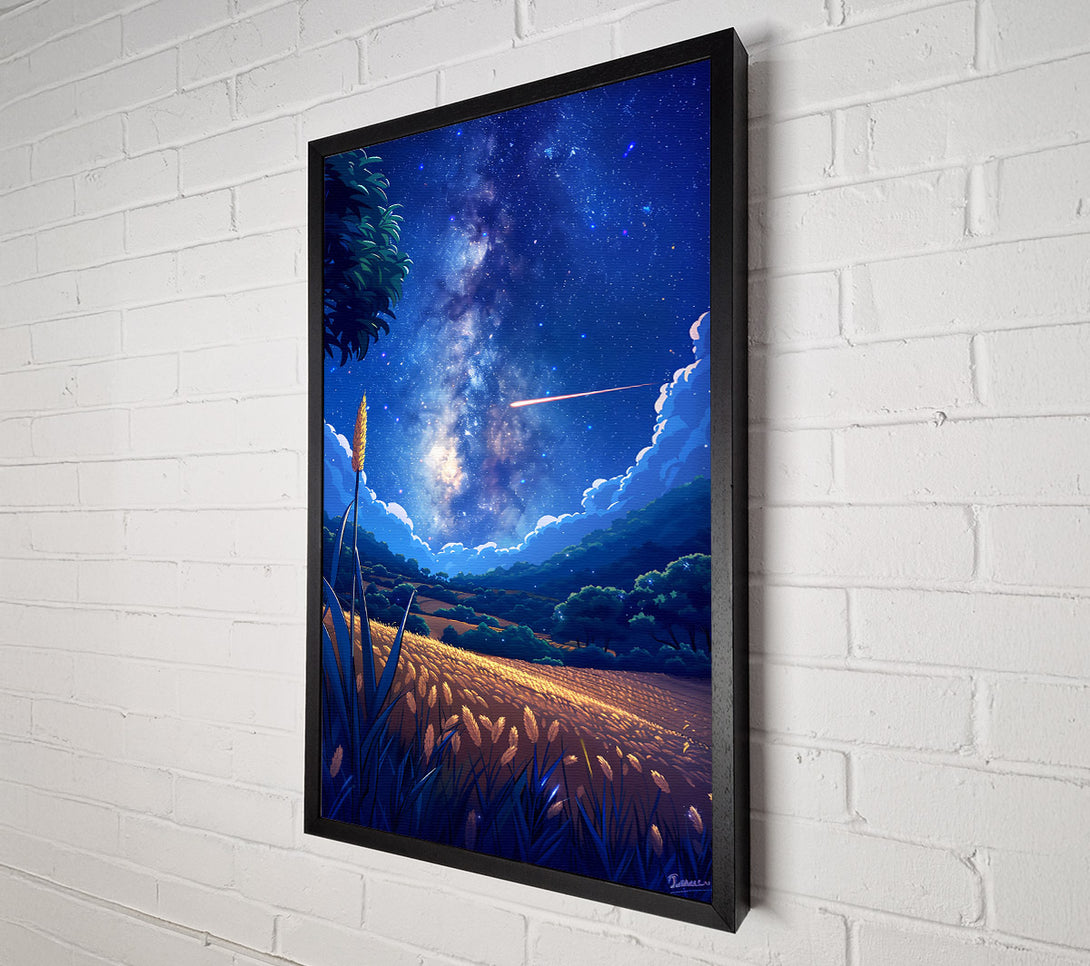  A Canvas Print of Blue Sky Starry Night Canvas Print