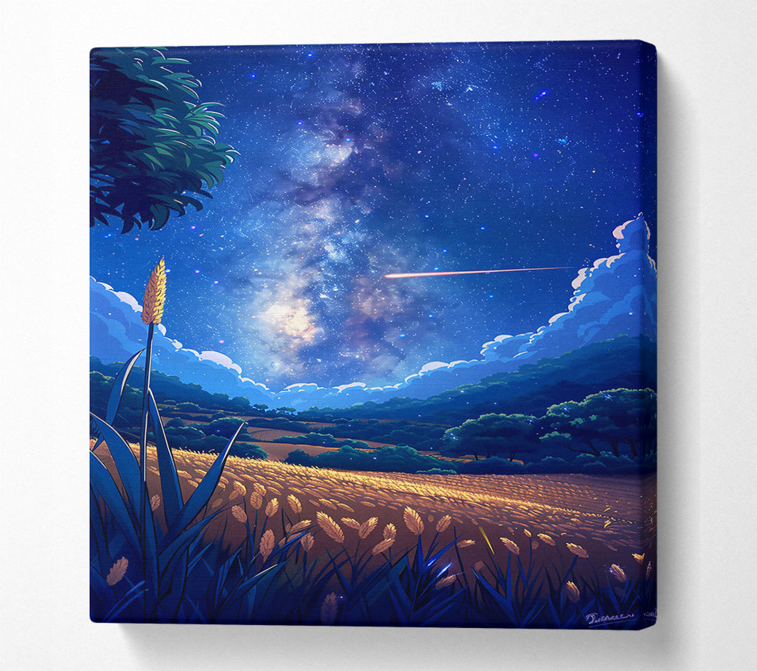  A Canvas Print of Blue Sky Starry Night Canvas Print