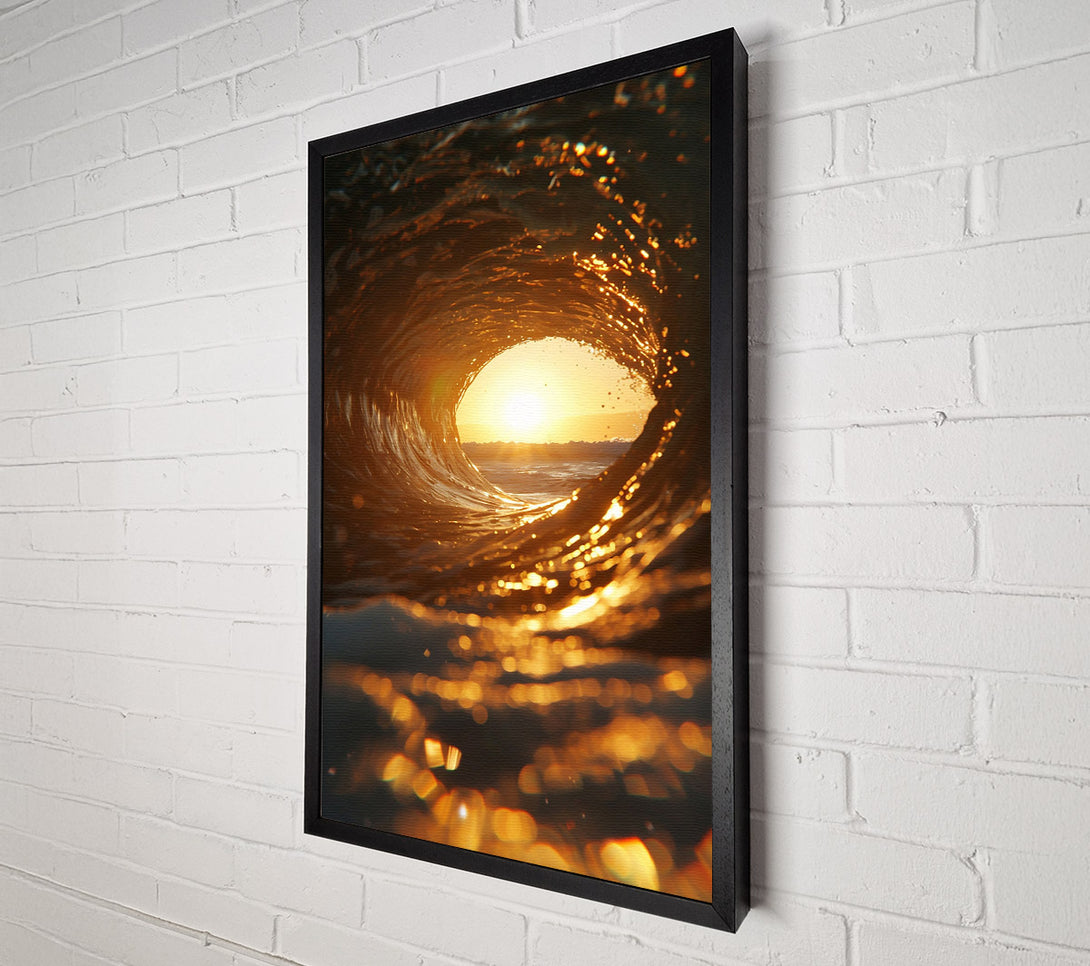 A Canvas Print of Golden Wave Portal Canvas Art