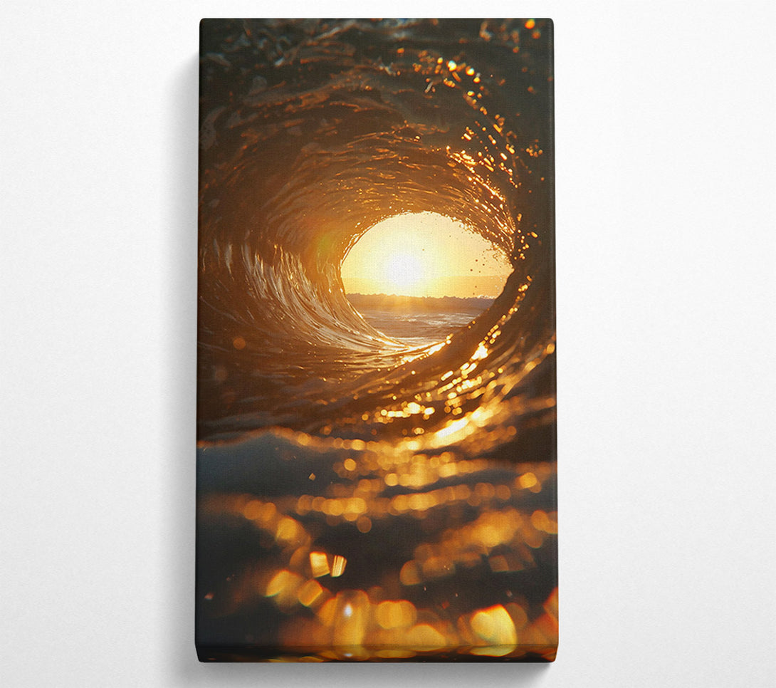  A Canvas Print of Golden Wave Portal Canvas Art