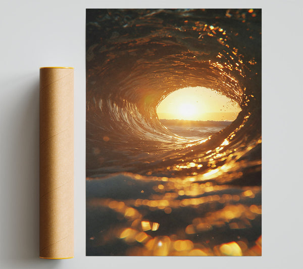 Golden Wave Portal Giclee Print
