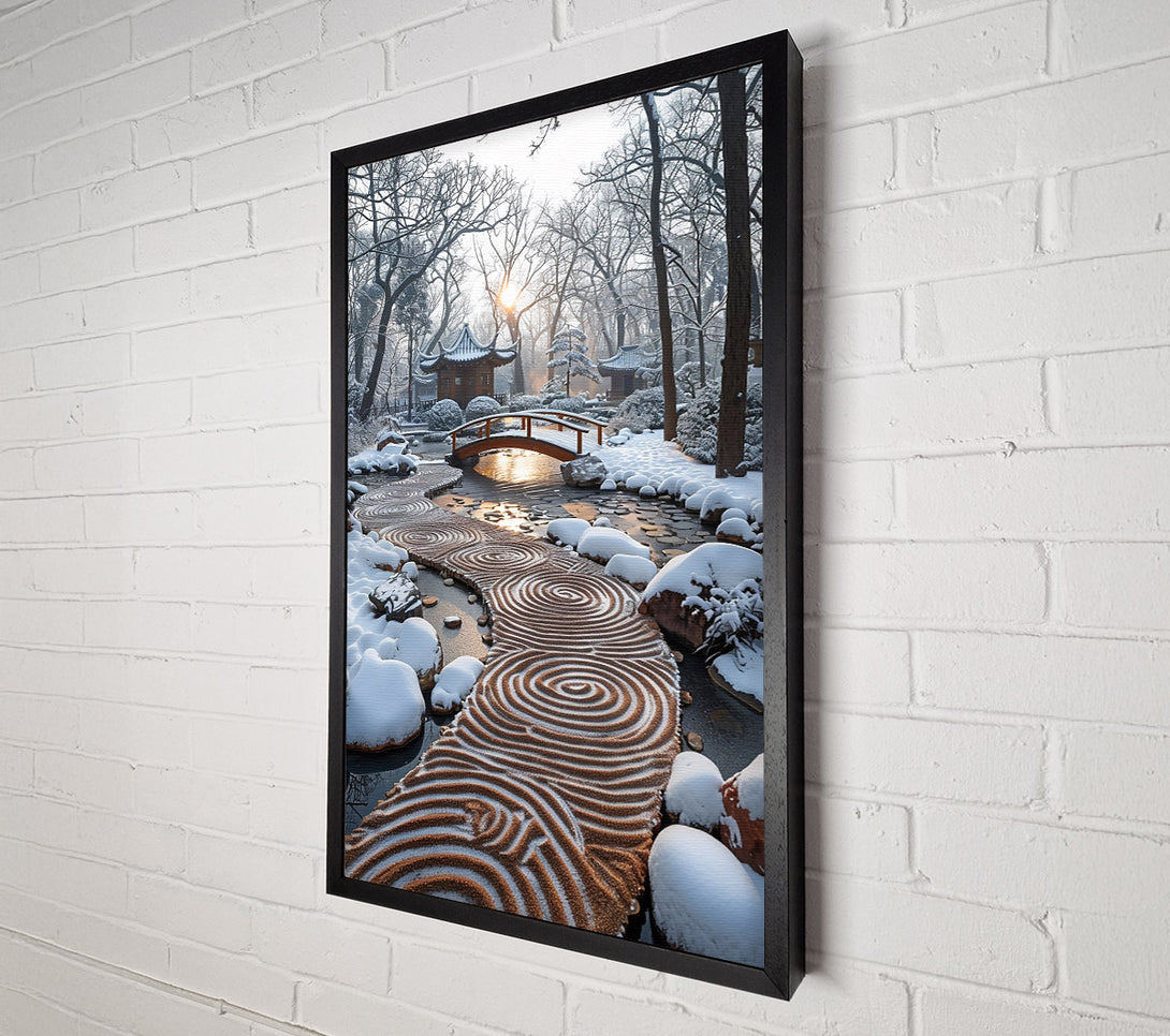  A Canvas Print of Golden Snow Path Canvas Wall Art