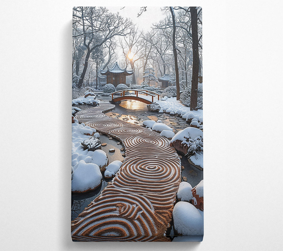  A Canvas Print of Golden Snow Path Canvas Wall Art