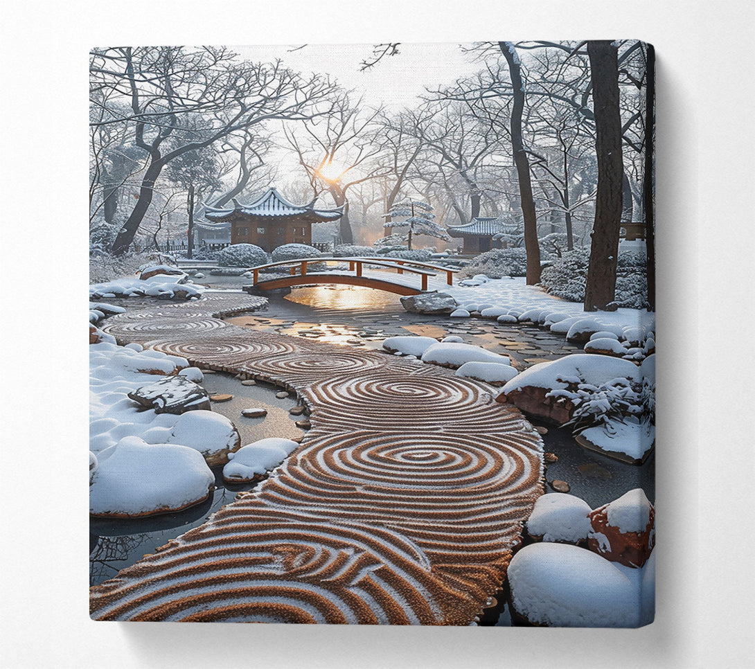  A Canvas Print of Golden Snow Path Canvas Wall Art