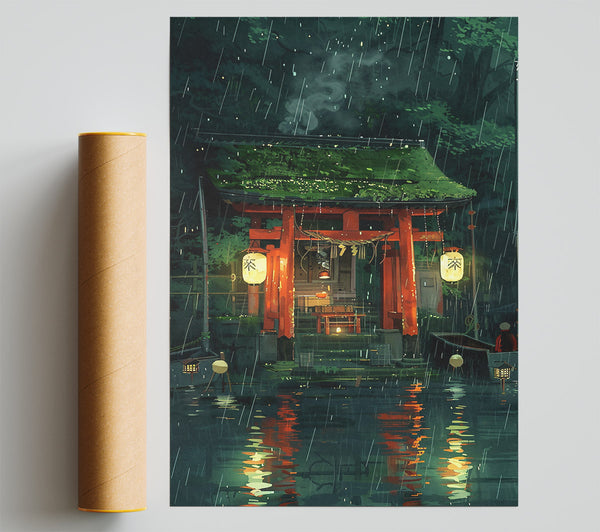 Red Rain Gate Giclee Print