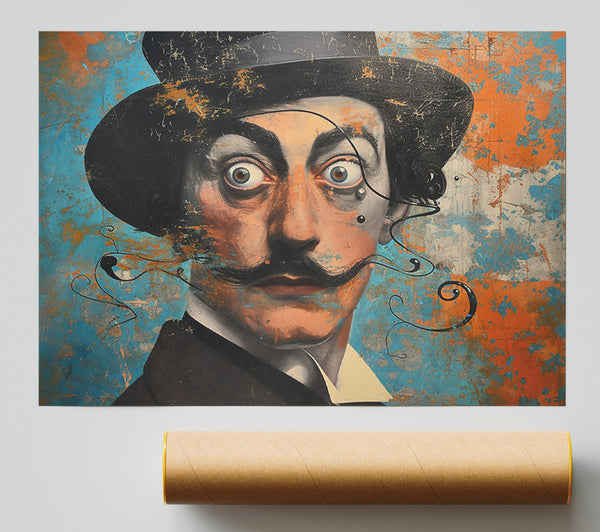 The Blue Gentleman'S Gaze Poster