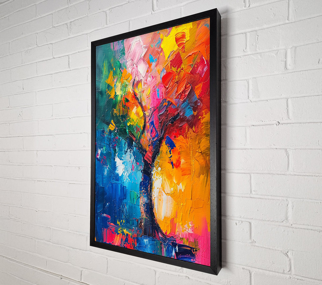  A Canvas Print of Orange Abstract Tree Canvas Print