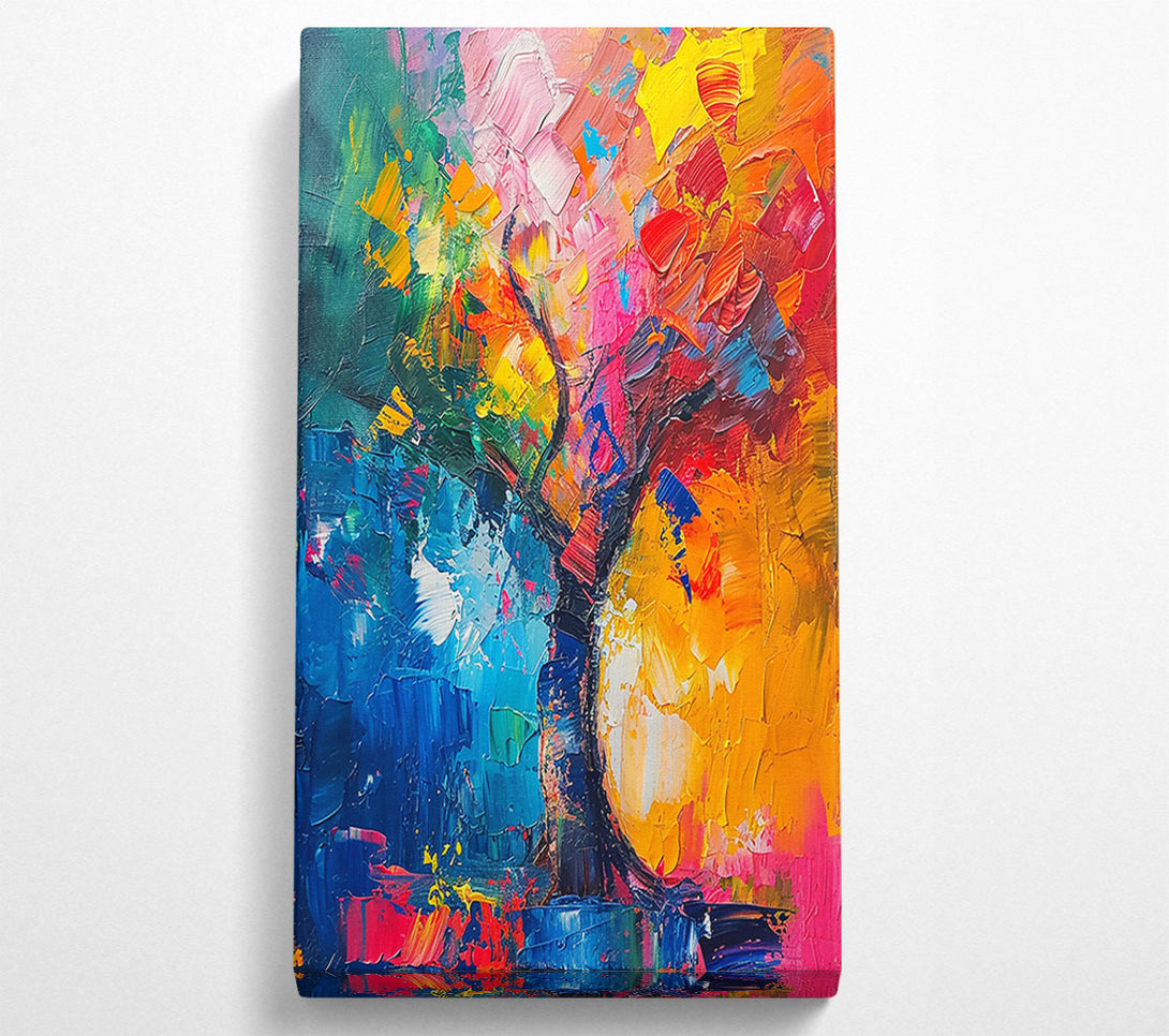  A Canvas Print of Orange Abstract Tree Canvas Print