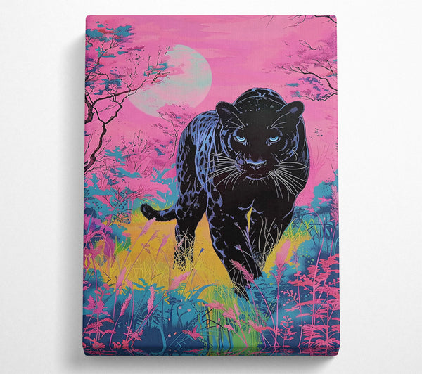  A Canvas Print of Pink Panther'S Gaze. Canvas Art
