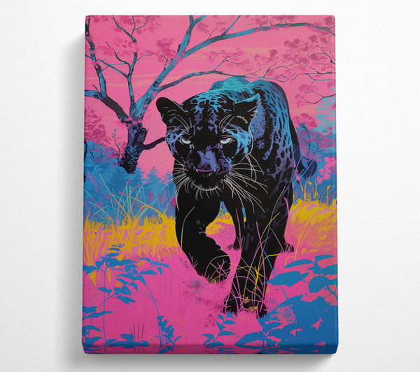  A Canvas Print of Pink Panther Prowl Canvas Wall Art