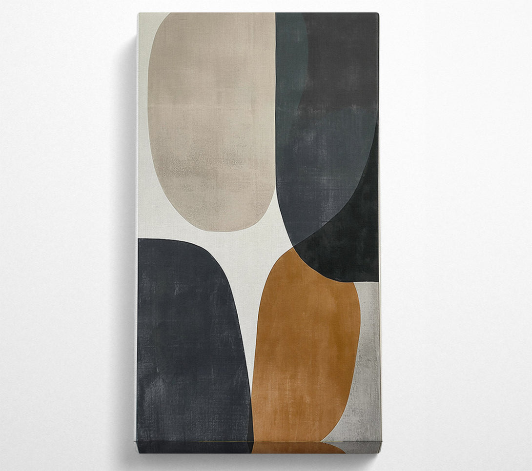  A Canvas Print of Mustard Stone Shapes Canvas Wall Art