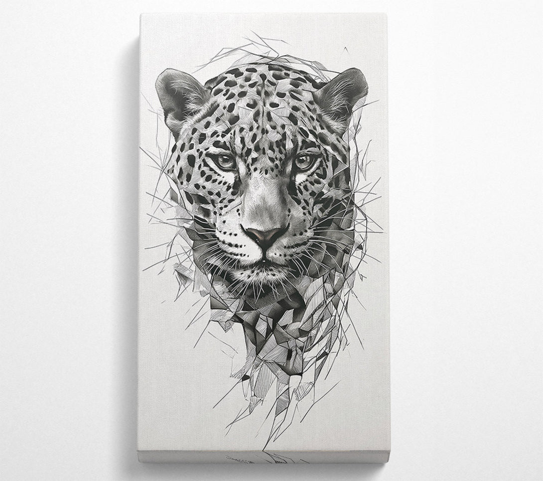 A Canvas Print of White Jaguar Gaze Canvas Wall Art