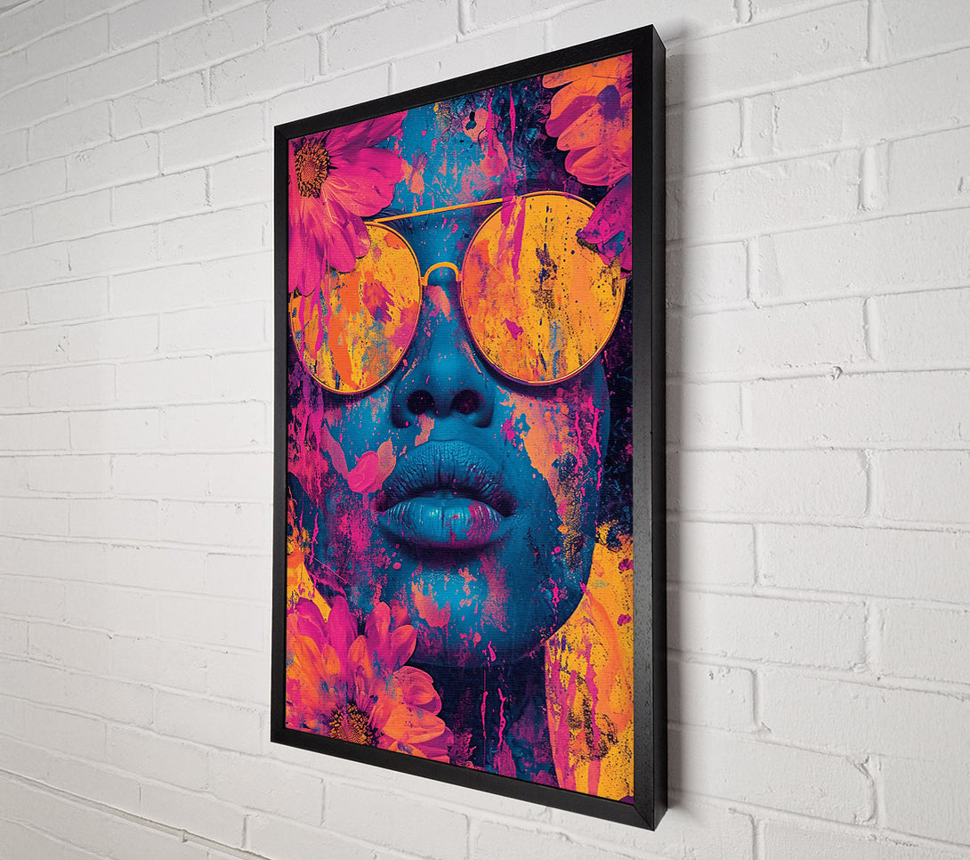  A Canvas Print of Blue Floral Vision Canvas Art