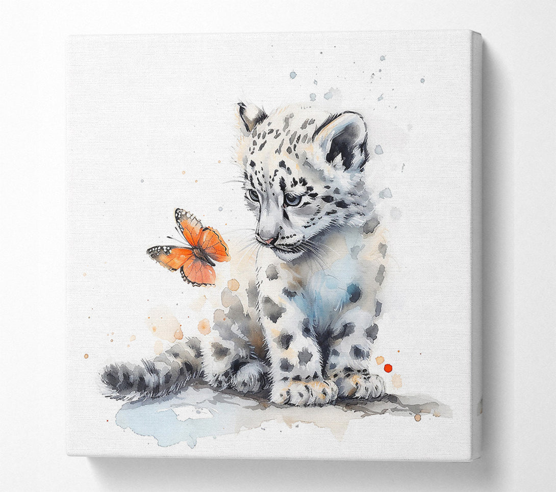  A Canvas Print of Orange Snow Leopard Dream Canvas Wall Art