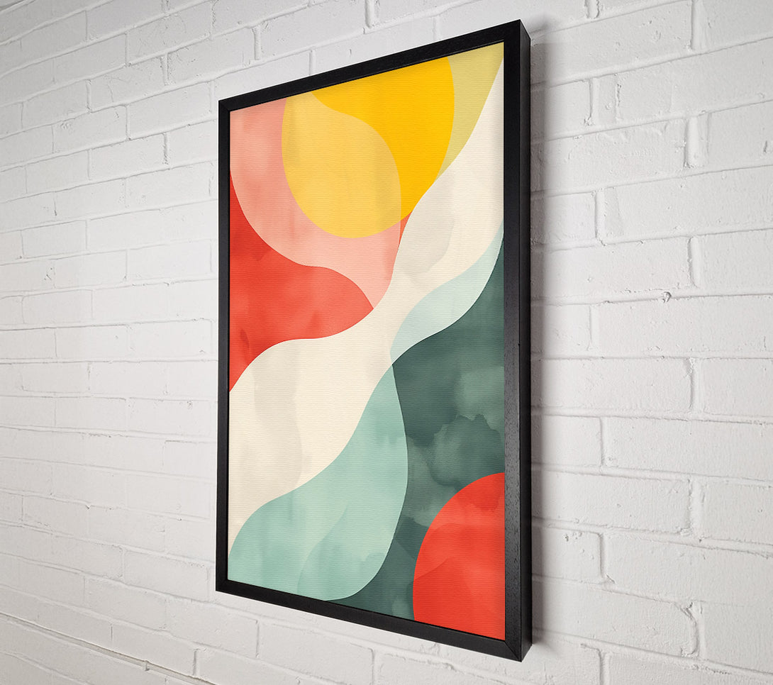  A Canvas Print of Red And Green Curves Canvas Art