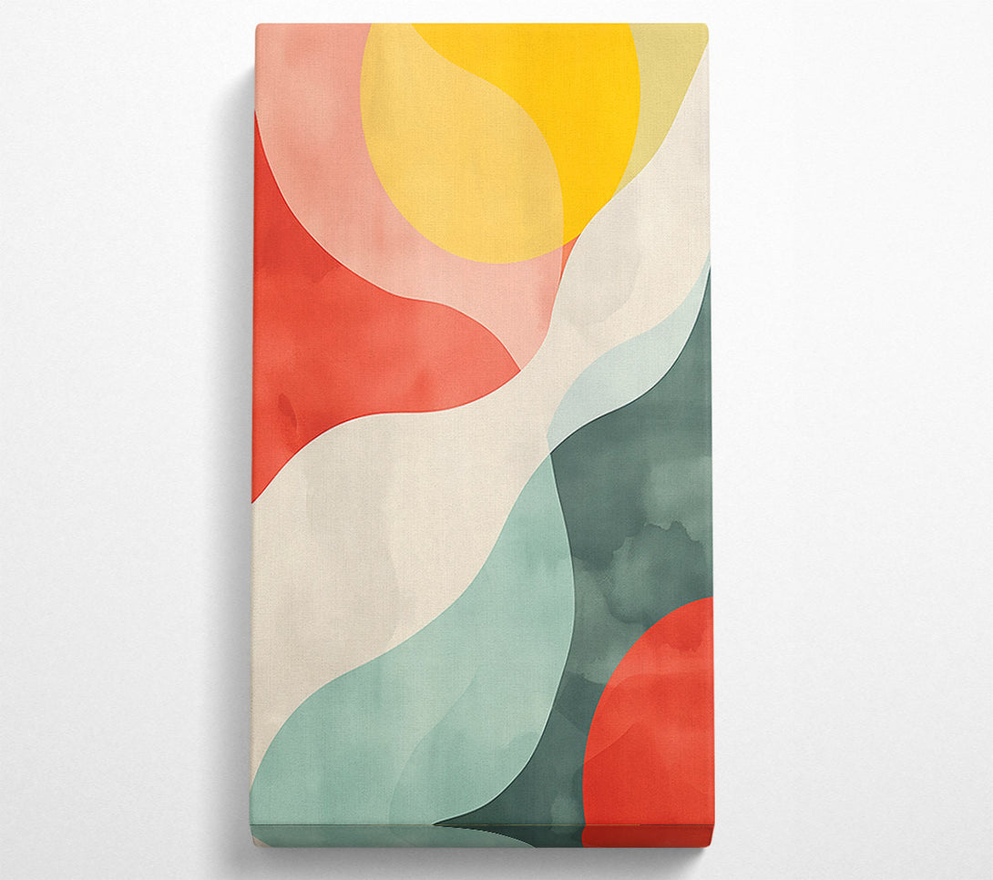  A Canvas Print of Red And Green Curves Canvas Art