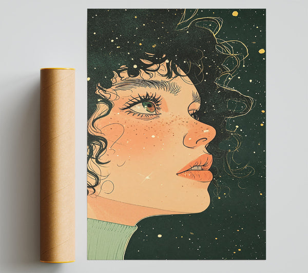 Peachy Night Sky Print