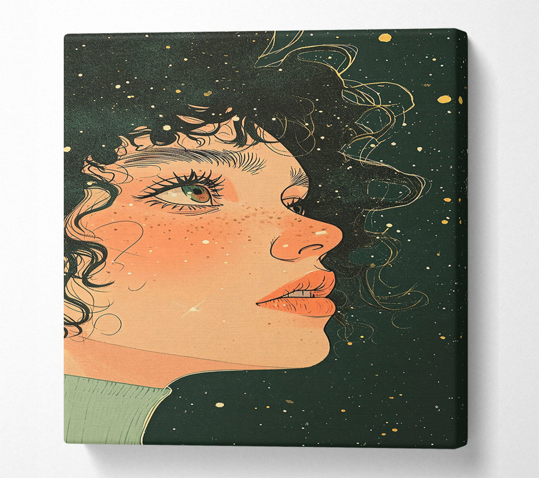  A Canvas Print of Peachy Night Sky Canvas Print