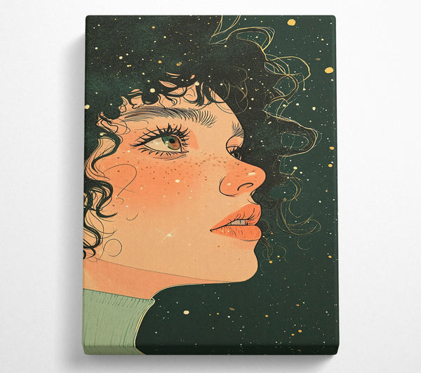  A Canvas Print of Peachy Night Sky Canvas Print