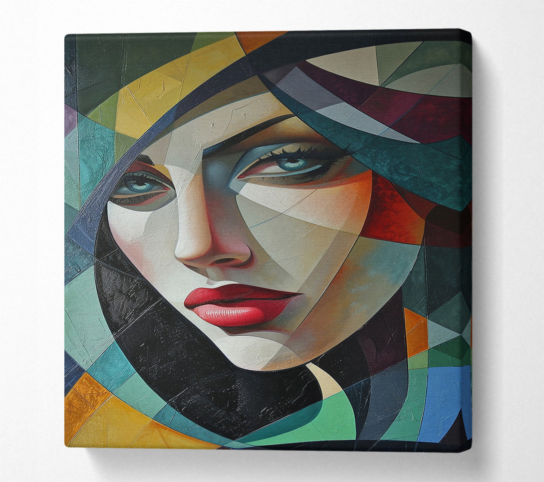  A Canvas Print of Red Veiled Gaze Canvas Wall Art