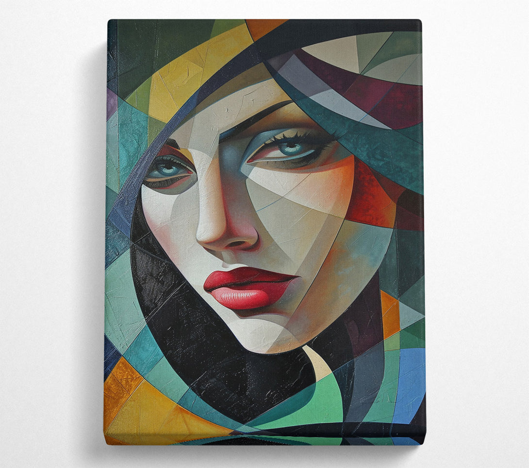  A Canvas Print of Red Veiled Gaze Canvas Wall Art