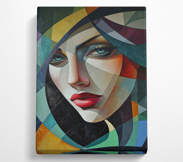  A Canvas Print of Red Veiled Gaze Canvas Wall Art