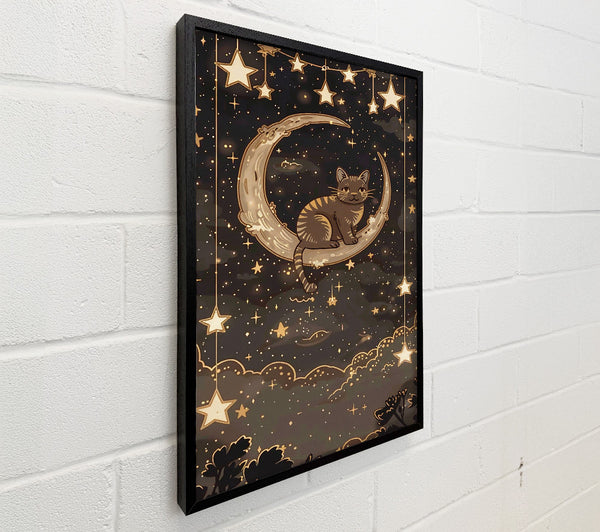 Golden Moon Cat Dream