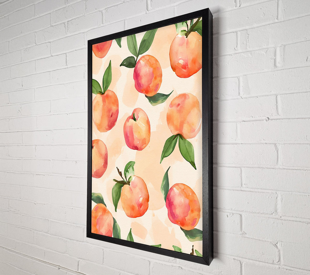  A Canvas Print of Peachy Watercolor Dreams Canvas Wall Art