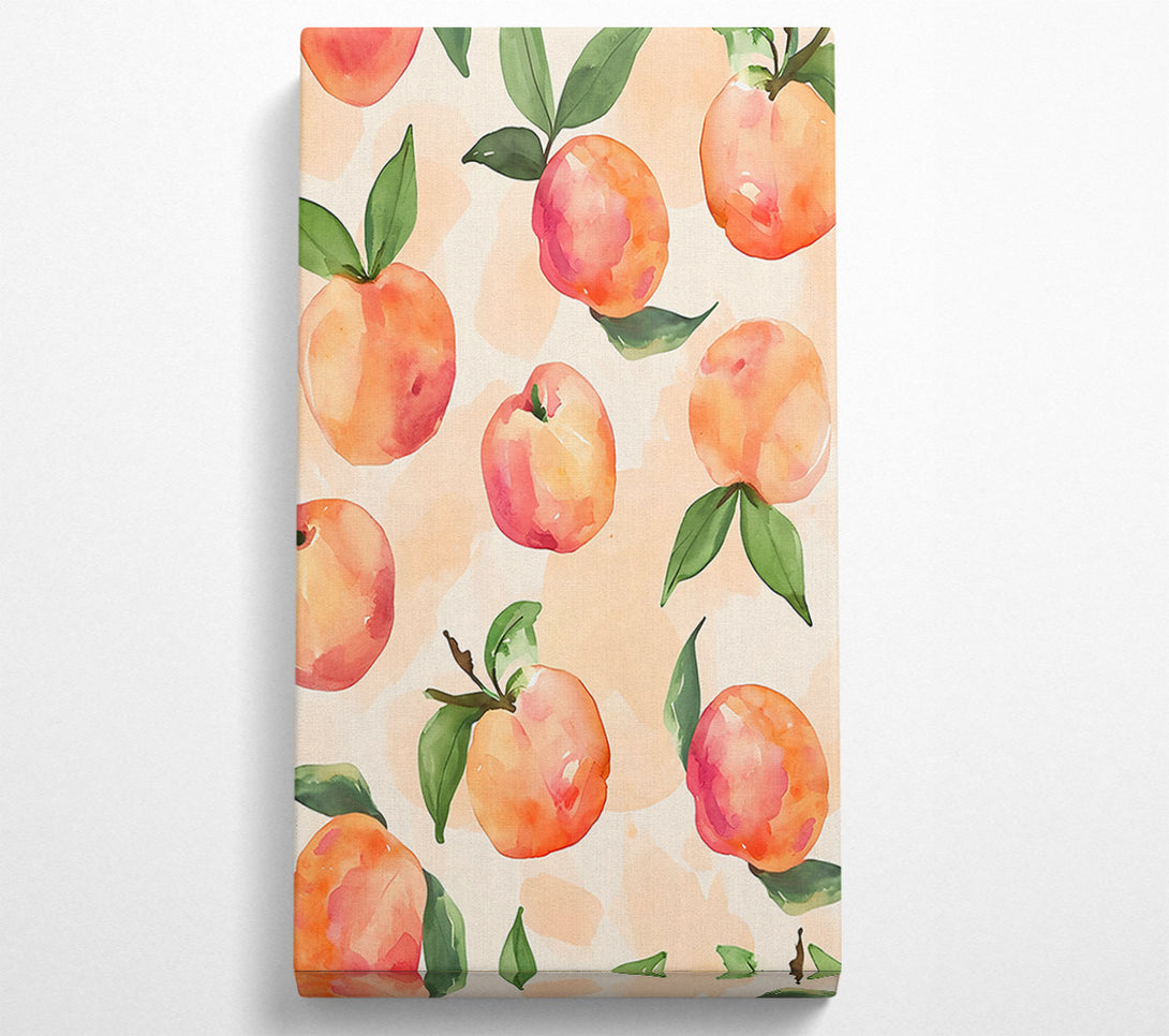  A Canvas Print of Peachy Watercolor Dreams Canvas Wall Art