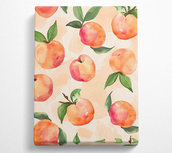  A Canvas Print of Peachy Watercolor Dreams Canvas Wall Art