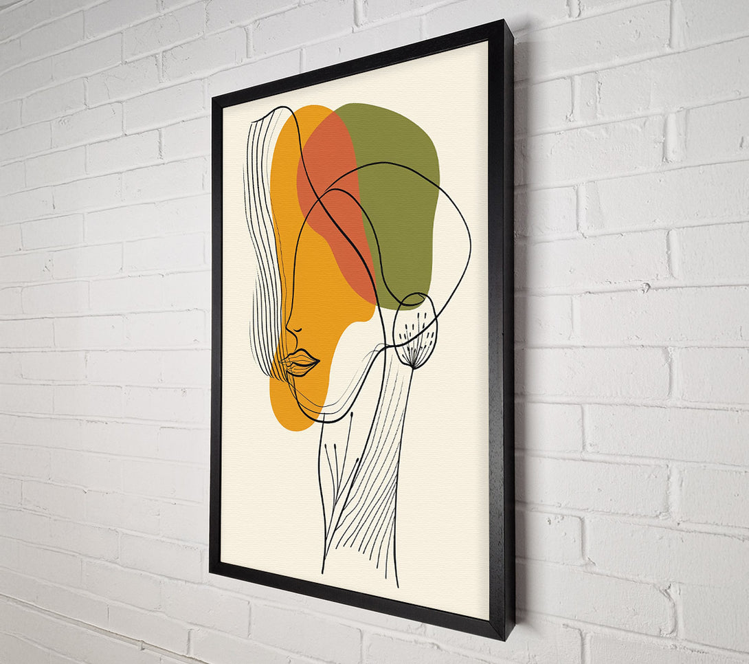  A Canvas Print of Golden Abstract Profile Canvas Wall Art