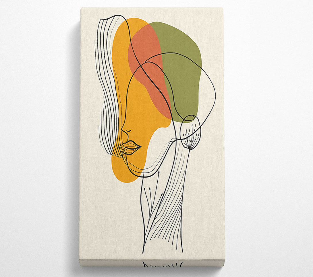  A Canvas Print of Golden Abstract Profile Canvas Wall Art