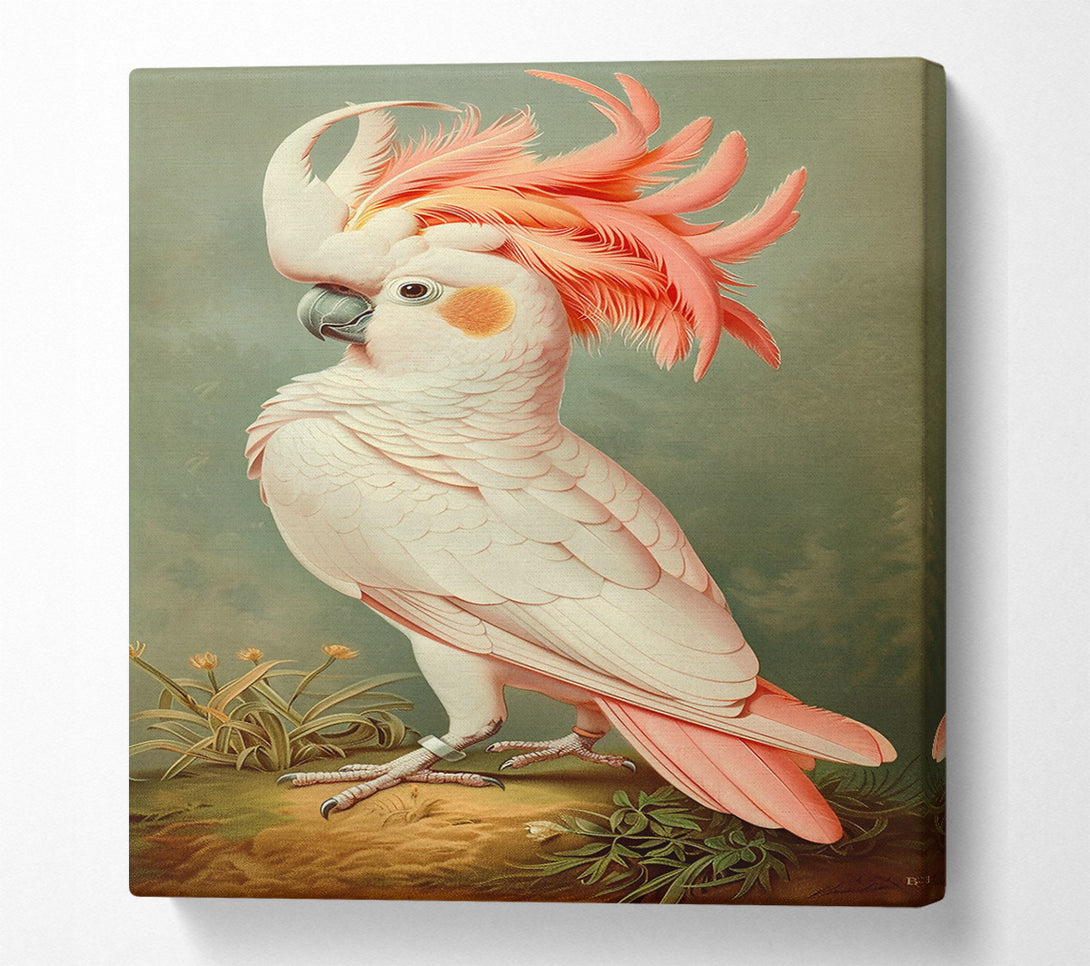  A Canvas Print of Pink Feathered Majesty Canvas Art