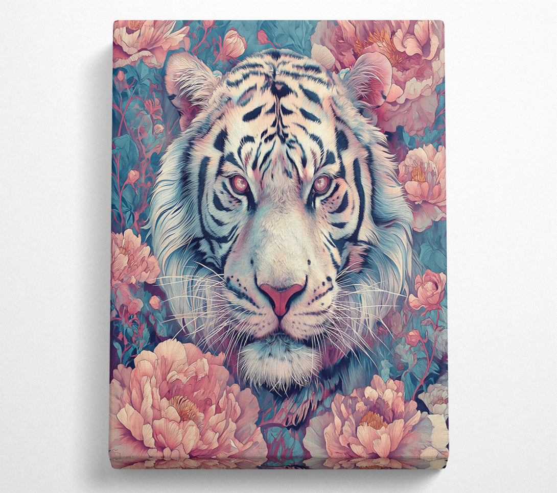  A Canvas Print of Pale Tiger In Bloom Canvas Print