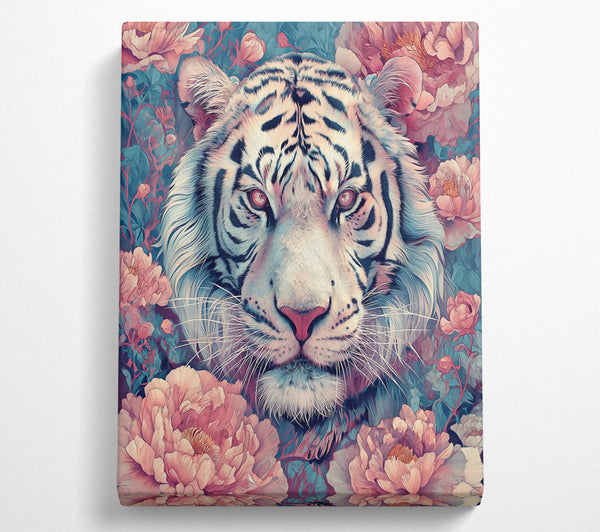  A Canvas Print of Pale Tiger In Bloom Canvas Print