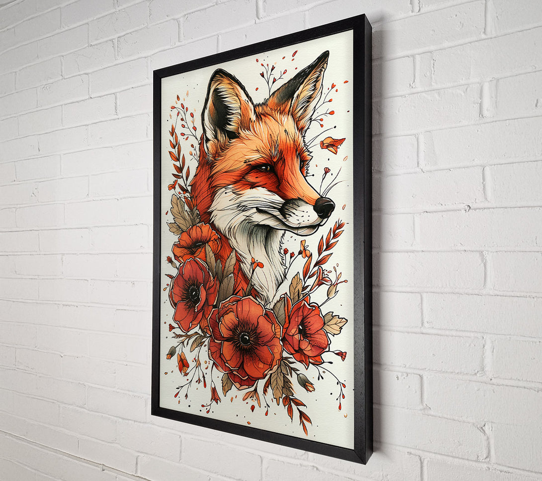  A Canvas Print of Crimson Fox Bloom Canvas Wall Art