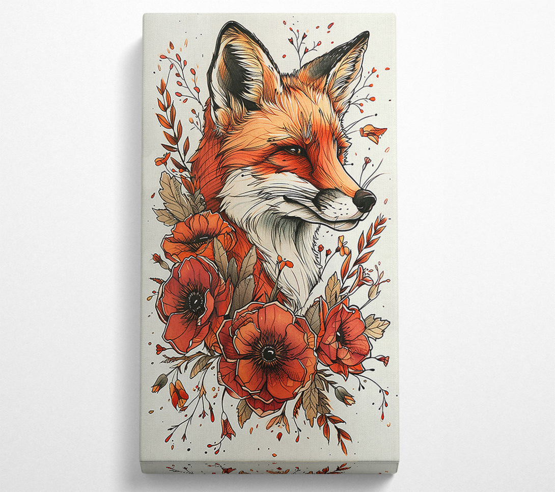  A Canvas Print of Crimson Fox Bloom Canvas Wall Art