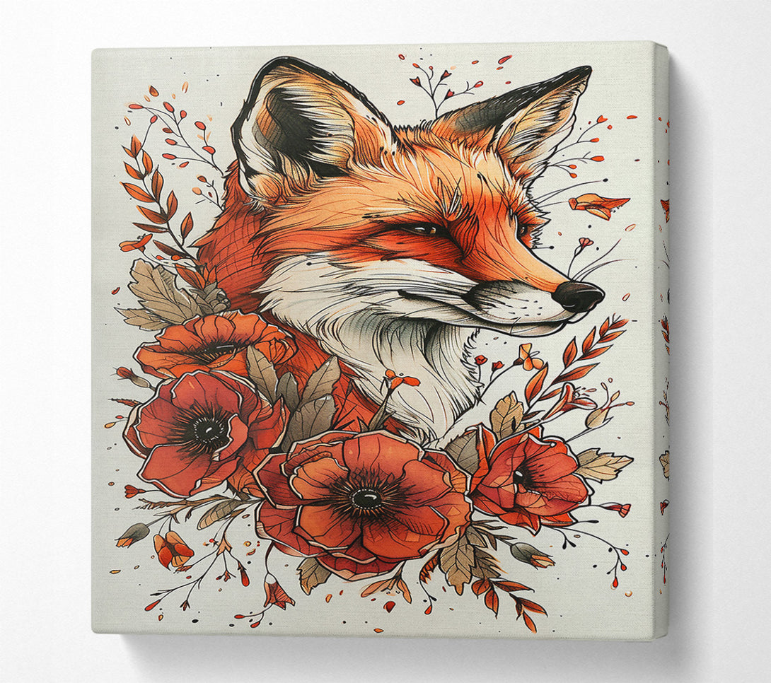  A Canvas Print of Crimson Fox Bloom Canvas Wall Art