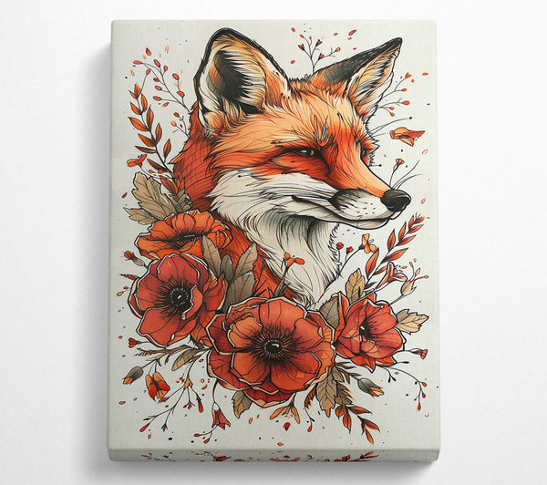  A Canvas Print of Crimson Fox Bloom Canvas Wall Art
