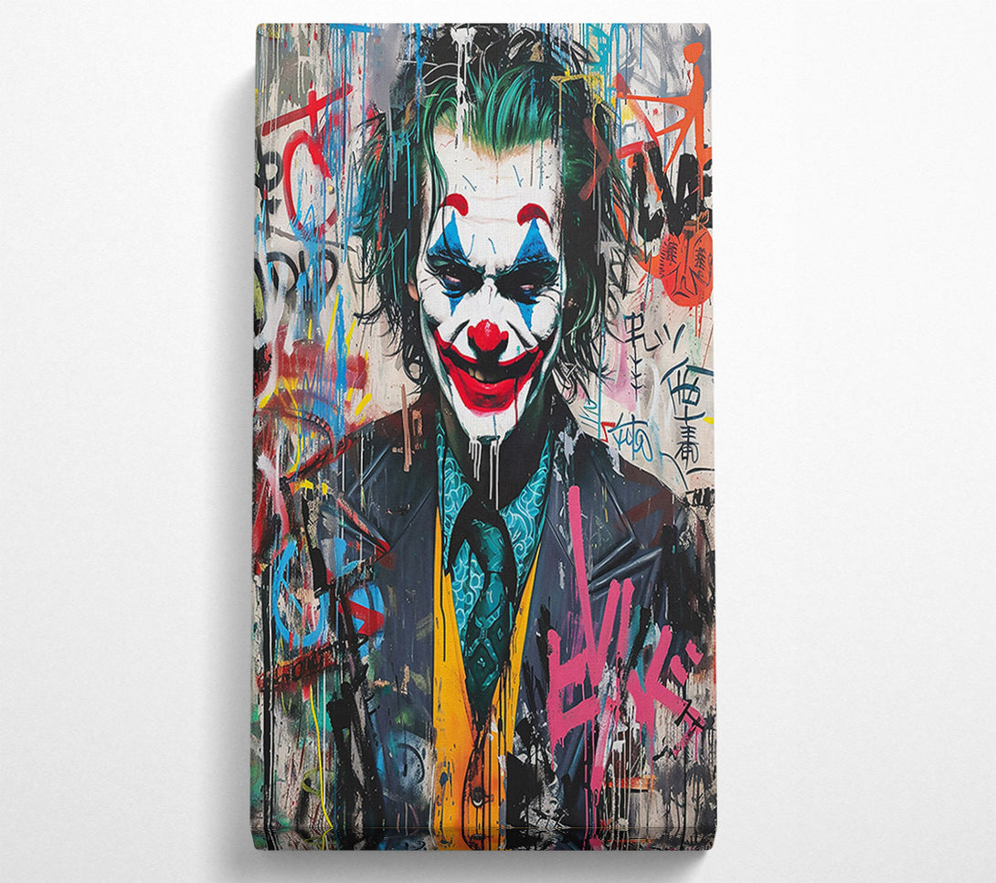  A Canvas Print of Pink Graffiti Joker Canvas Print