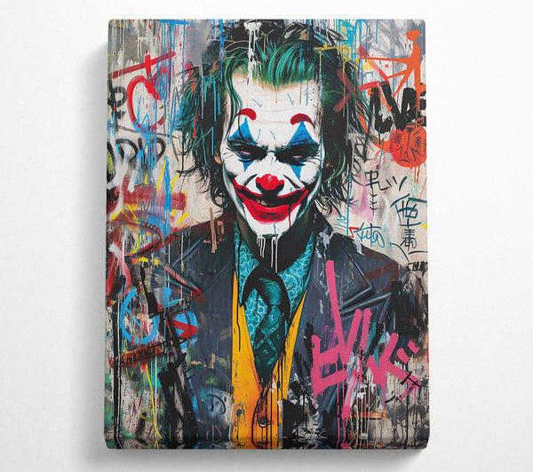  A Canvas Print of Pink Graffiti Joker Canvas Print