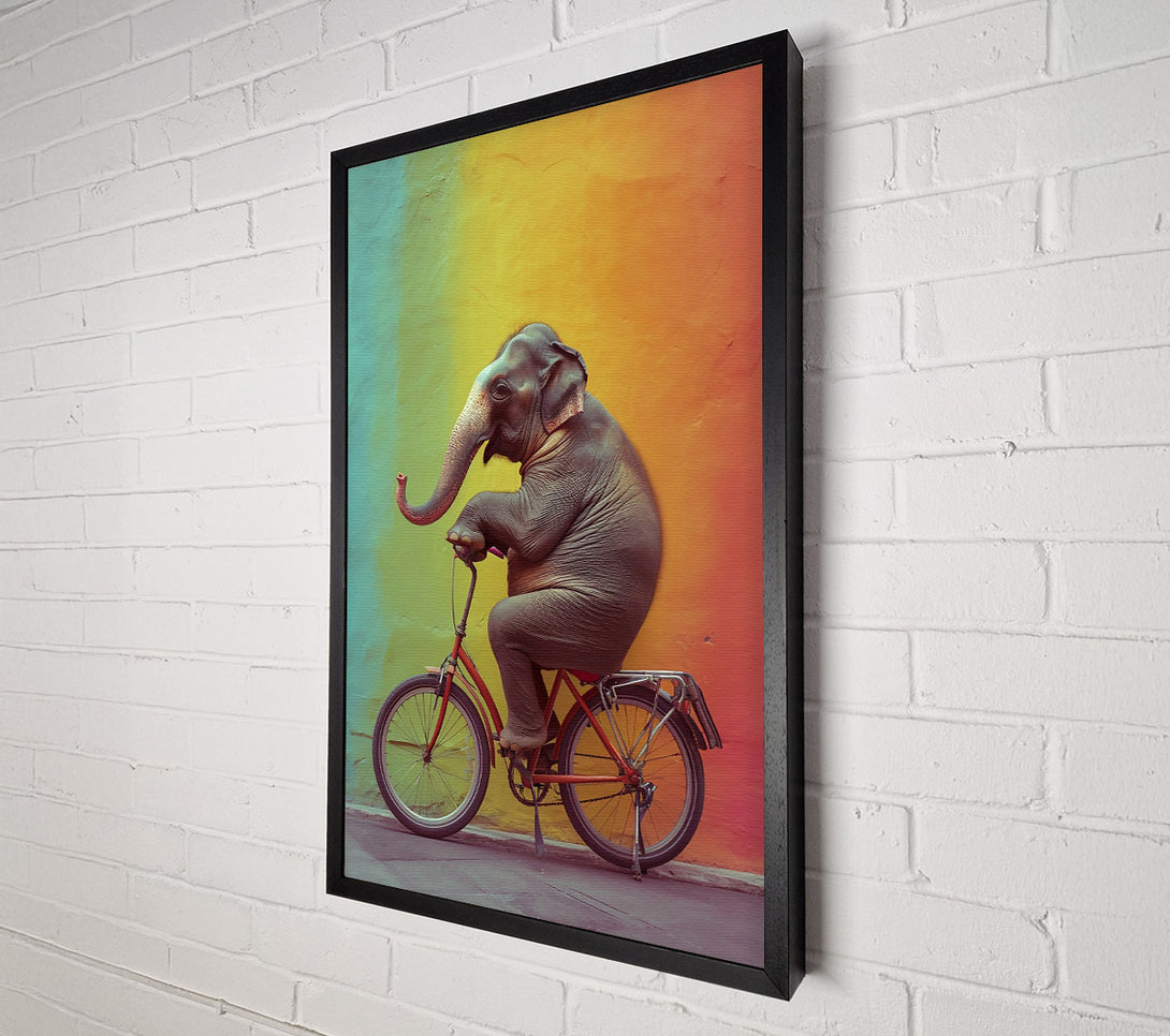  A Canvas Print of Orange Elephant Ride Canvas Art
