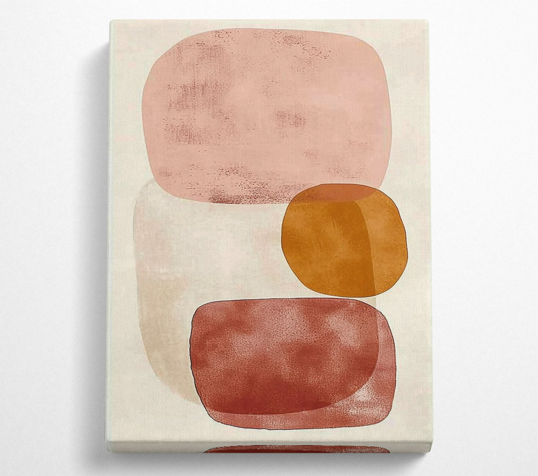  A Canvas Print of Pink Abstract Shapes Canvas Wall Art