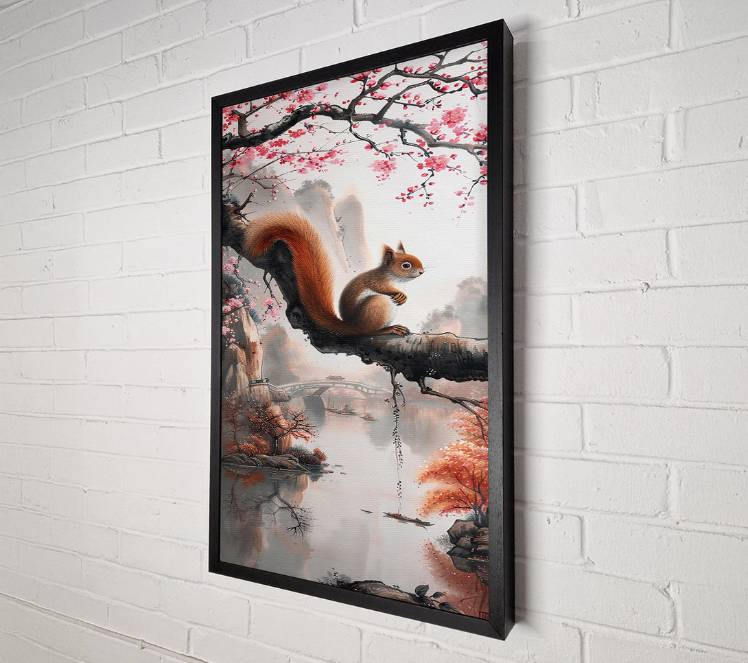  A Canvas Print of Pink Blossom Bridge Canvas Wall Art