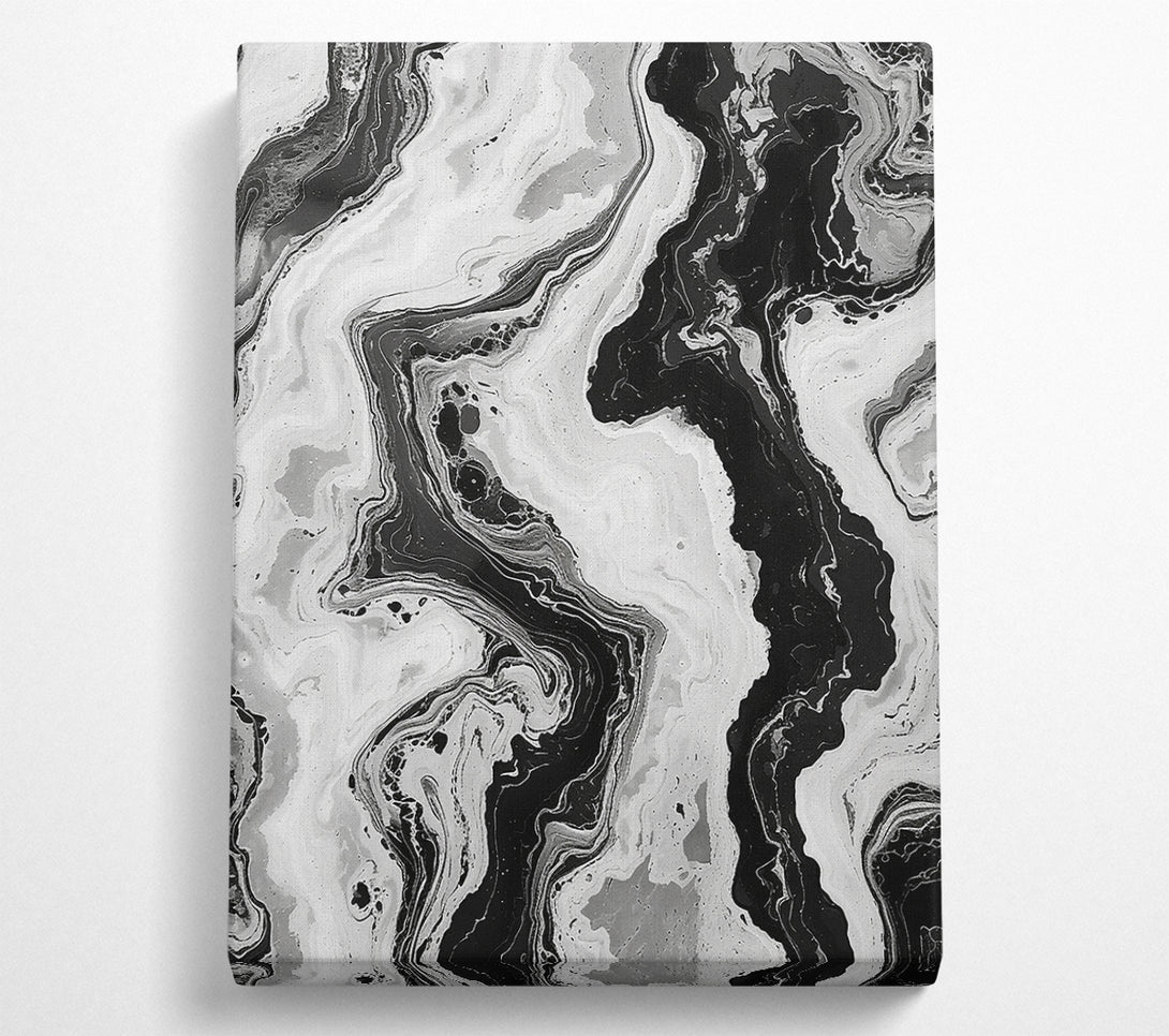  A Canvas Print of Grey Marble Flow Canvas Wall Art