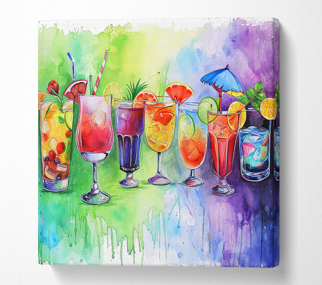 A Canvas Print of Red Rum Cocktails Canvas Wall Art