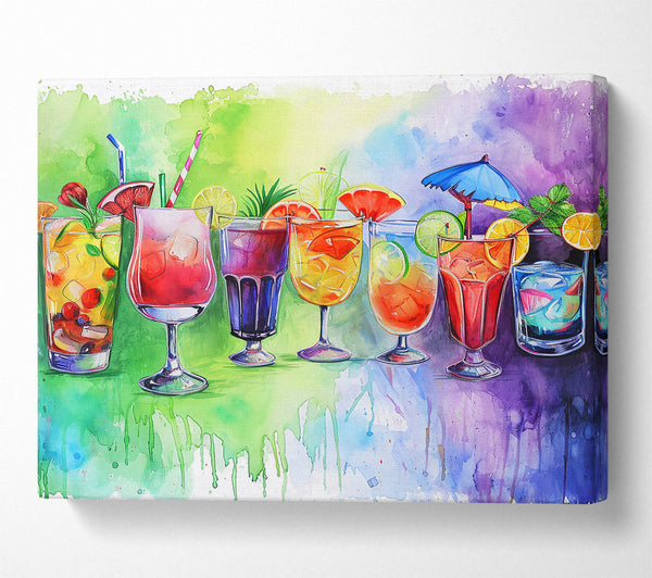  A Canvas Print of Red Rum Cocktails Canvas Wall Art